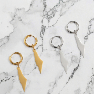 Los Mejores Pendientes Colgantes de Acero Inoxidable con Mapa, Bañados en Plata, Clásicos con Forma de Corona, Regalo para Niños - Product Image 3