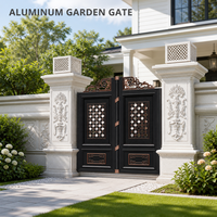 Portail de jardin coulissant automatique en aluminium, électrique, étanche, pour villa, cour, parc, intimité totale, design moderne, direct usine