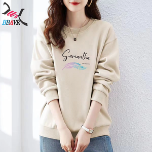 Sweatshirt Women's Autumn and Winter New Casual and Versatile Fashion Trend Loose Thin Lazy <b>Style</b> Round Neck Tops - Product Image 4