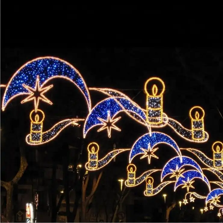 Outdoor LED große Weihnachten über Straße Motiv Lichter für Stadt kommerzielle Weihnachts dekoration