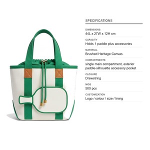 กระเป๋าใส่ไม้พายพิคเคิลบอล Heritage Canvas รุ่นมินิ ใส่ไม้พายได้ 1 อัน  โลโก้แบบกำหนดเอง  ขายส่ง กระเป๋าใส่ไม้เทนนิสและไม้พาเดล - Product Image 6