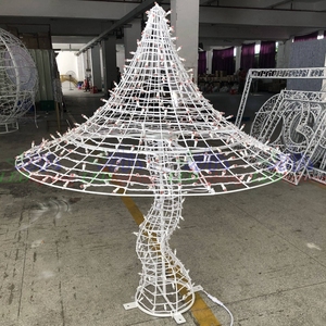 ประติมากรรมเห็ดไฟประดับคริสต์มาสขนาดใหญ่พิเศษ 3 มิติ แบบโครงลวด สำหรับตกแต่งสวนสัตว์เชิงพาณิชย์ - Product Image 2