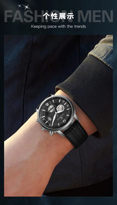 뜨거운 판매 최고 브랜드 CHAXIGO 새로운 남성용 시계 가죽 스트랩 다기능 크로노그래프 시계 방수 발광 석영 시계 - Product Image 2