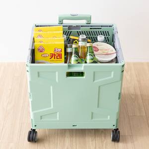 Chariot de supermarché pliable à huit roues portable en gros chariots de supermarché portables pliants polyvalents en plastique - Product Image 4