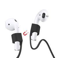 Kalung tali magnetik untuk AirPods, tali leher untuk AirPods 1 2 3 4 Pro 2 tali silikon Anti hilang untuk Airpod