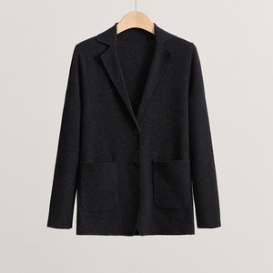 Cardigan da <span class=keywords><strong>donna</strong></span> in cotone e lana tinta unita semplice abito autunnale caldo elegante nuova giacca maglioni - Product Image 6