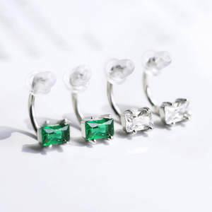 Orecchini a Cerchio Geometrici in Cristallo per Donne, Accessori di Moda Minimalisti per Uso Quotidiano - Product Image 1