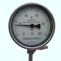 Termometer Dial Presisi 100mm Akurasi 1,5% Diameter Batang 6mm hingga 12mm Sambungan Bawah