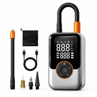 Compresseur d'air portable pour pneus, pompe à air numérique 150 PSI avec pression préréglée, arrêt automatique et lumière LED pour voiture, SUV, moto, vélo et ballons