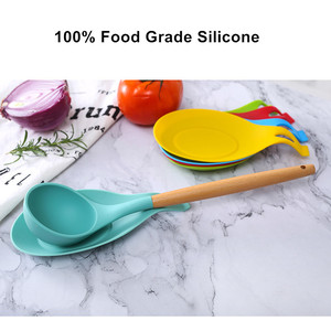 Poggiacucchiaio in Silicone per fornelli utensile da cucina flessibile poggiatesta spatola per cucchiaio resistente al calore lavabile in lavastoviglie - Product Image 2