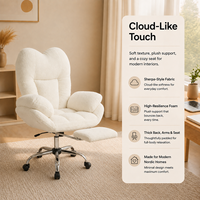 Chaise de bureau exécutive à accoudoirs réversibles croisés, avec support lombaire en boucle, pour bureau à domicile et travail sur ordinateur