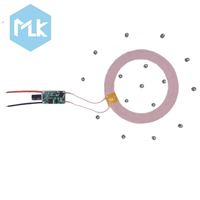MLK Custom 12V 300mm Pengisi Daya Magnetik Jarak Jauh dengan Lampu, Basis Levitasi Magnetik, Kumparan Magnetik Levitasi LED