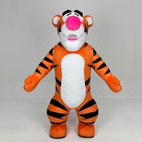 Disfraz de Mascota Inflable de Tigre Azul de 2M y 2.6M de Altura para Adultos