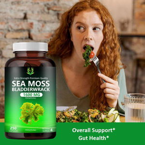 Hot Selling 1600MG Premium Quality Sea Moss Capsules with Bladderwrack Support Digestive Healthy and Promote Immunity for Adult - Product Image 6
