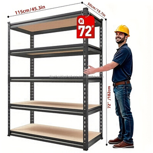 Étagères de garage utilitaires OEM, étagères de rangement pour outils, étagères à moyenne capacité, rayonnage sans boulons, rayonnage à palettes, stockage d'entrepôt - Product Image 1