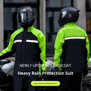 Bộ đồ mưa đi xe đạp nam <span class=keywords><strong>2025</strong></span>, chống thấm nước toàn thân, chất liệu dày, bán buôn, chống thấm cho các hoạt động ngoài trời như đi bộ đường dài - Product Image 2