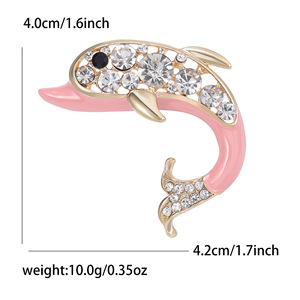 Spille da Donna Unisex a Forma di Animale, Disponibili in Vari Colori, Accessori Casual per Feste, Regali, Bellissimo Delfino - Product Image 6