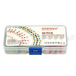 Conector de Cable Aislado Onewyu, 50 Piezas, Terminales de Crimpado de 0.5-6mm AWG22-16, Juego de Anillos de Soldadura en Caja - Product Image 5