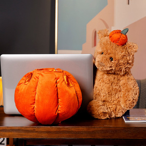 Peluche Personalizado de Animal de Peluche, Oso de Peluche de Calabaza, Oso Naranja Suave, Juguete de Peluche de Calabaza - Product Image 4