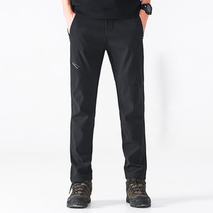 <span class=keywords><strong>Pantaloni</strong></span> da <span class=keywords><strong>uomo</strong></span> leggeri invernali Soft Shell <span class=keywords><strong>in</strong></span> <span class=keywords><strong>pile</strong></span> foderato a doppia fibbia idrorepellente ad alta elasticità tessuto traspirante - Product Image 1
