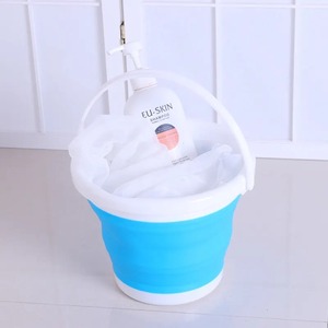 Xô nước bằng nhựa có thể gập lại xô rửa xe cắm trại ngoài trời xô đồ chơi cát bãi biển di động tròn - Product Image 6