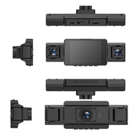 Nouvelle caméra embarquée Wi-Fi 4 canaux 4K HD, enregistrement avant et intérieur, quatre objectifs, angle de 170°, détection de mouvement, enregistrement en boucle, compatible smartphone