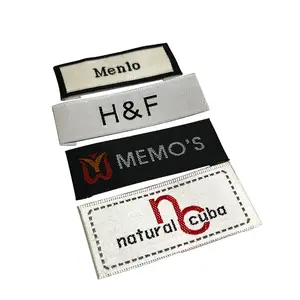 Custom Private Clothing Brand Labels, High Quality Woven Neck Clothing Label With Custom Woven Label