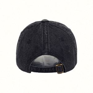 Casquettes de baseball personnalisées en gros, style denim bleu clair, broderie 3D, unisexe, pour enfants, avec boucle métallique - Product Image 5
