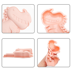 Vente chaude moule à pain en Silicone souple licorne hiboux dinosaure enfants grands moules à gâteaux en forme d'animal - Product Image 3