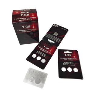 Logo kustom 7-oh 3 kapsul 20mg 100mg tablet kunyah rasa buah kemasan kartu kertas Blister dengan 24 pak kotak lipat - Product Image 4