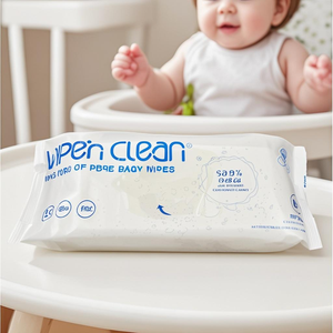 Lingettes pour bébé en <span class=keywords><strong>tissu</strong></span> non tissé biologique en gros, grande taille, nettoyage doux pour les peaux sensibles, lingettes humides pour les soins du bébé - Product Image 1