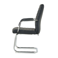 Prix de gros Chaise de bureau noire à bas prix Directeur Boss visiteur Chaise cantilever en cuir pour bureau de direction