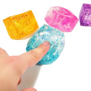 Juguete Antiestrés de TPR con Purpurina de Maltosa, Colorido, en Forma de Tofu, para Aliviar la Presión y Hacer Ejercicio con las Manos, Regalo Promocional para Niños - Product Image 3