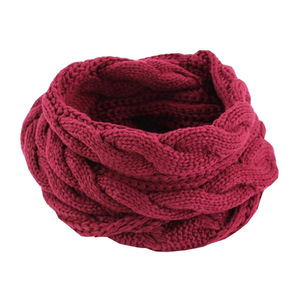 Bufanda de punto acanalado grueso y cálido para mujer, estilo pashmina, tipo cuello circular infinito, en colores dulces a la moda para invierno - Product Image 6