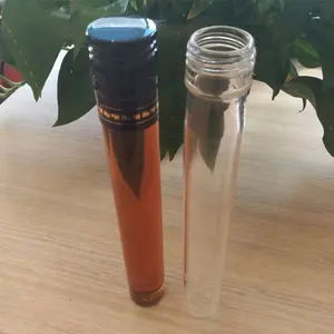Botella de vidrio de 100ml botella de tubo de ensayo con tapa de tornillo para el vino y el alcohol,