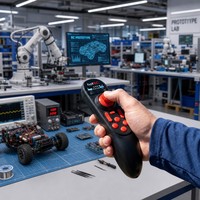Émetteur radio HotRC DS650 6CH 2.4G FHSS avec récepteur pour voitures, camions et bateaux RC, boîtier en plastique, utilisation unisexe