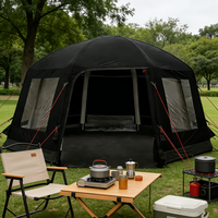16 ㎡   Tente gonflable en forme de dôme, gonflage rapide, spacieuse, imperméable, anti-UV, pour 6 à 8 personnes, camping en groupe familial, fabrication en usine, ISO9001