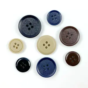 Wholesale Custom 4 Holes Coat Sewing Polyester Resin Buttons For Coat Suit