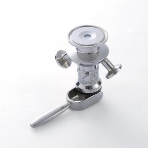 Vanne d'échantillonnage à double port en acier inoxydable 316L, type à serrage rapide, qualité sanitaire pour usage pharmaceutique - Product Image 1