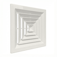 Diffuseur de plafond carré moderne pour ventilation CVC, grille d'air en ABS, flux 4 voies, pour climatisation centrale, anti-goutte et anti-condensation