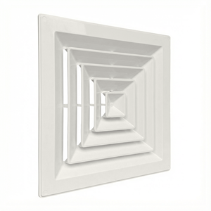 现代暖通空调系统ABS风栅天花板扩散器方形四向流中央空调防滴水防结露 - Product Image 2