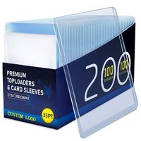 Ultra 3"x4" Baseball Card Protectors Card Holders Hard Plastic Sports Premium 200 Card Sleeves <strong>Top</strong> Loaders for Trading Card Game