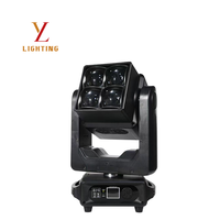 Projecteur à tête mobile double face 4*60W à rotation infinie XY, 400W, gradation 32 bits, RDM, DMX512, lumière auxiliaire, stroboscope 1-30HZ, éclairage de scène