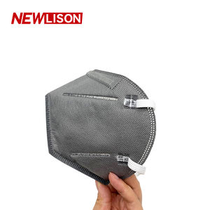 NEWLISON masker lipat KN95, bahan karbon aktif dengan katup pernapasan, hidung busa lapisan ganda anti debu - Product Image 2