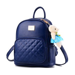 High Quality Vintage Casual PU <b>Leather</b> Multi-zip Ladies Women <b>Backpacks</b> Bag <b>Large</b> Capacity Bear Designer Travel Bag - Product Image 3