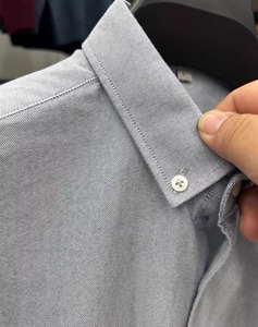 Camisa de Sarga de Algodón de Manga Larga para <span class=keywords><strong>Hombre</strong></span> Estilo <span class=keywords><strong>Tommy</strong></span>, Cuidado Fácil, Color Sólido, Tejido Oxford, Primavera Otoño, Negocios Casual, Combina con Todo - Product Image 6