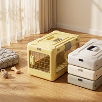 Cage de transport pliable et portable pour animaux de compagnie, idéale pour pique-niques en extérieur, visites chez le vétérinaire, approuvée par les compagnies aériennes, double porte, respirante