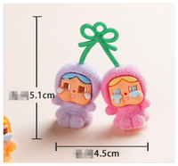 Poupée bébé pleureuse en résine miniature colorée avec flocage, figurine 3D miniature, charme lapin fille, jouet surprise pour enfants, sac chanceux