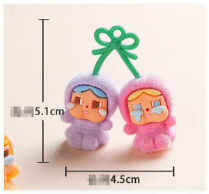 Miniatura in Resina alla <span class=keywords><strong>Moda</strong></span>, Bambola Piangente Colorata con Effetto Floccato, Statuetta 3D, Charm Coniglietto per Bambine, Giocattolo Sorpresa per Bambini - Product Image 3