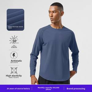 Camiseta Deportiva de Manga Larga para Hombre, Ropa Deportiva de Compresión, Transpirable, de Secado Rápido, para Entrenamiento - Product Image 2